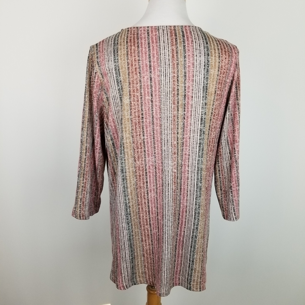 Another Reason striped shirt, sz Lg - Picture 2 of 7